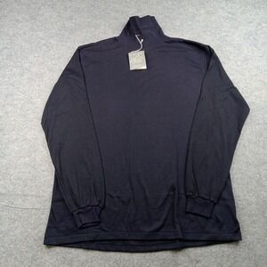 Lord Taylor Shirt Mens XL Black The Man's Shop Turtleneck‎ 100% Cotton USA NEW
